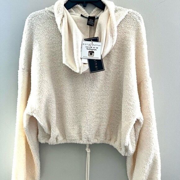 NWT! POLLY & ESTHER
Juniors' Drawstring-Hem Faux-Sherpa Faux Sherpa Hoodie XL - Picture 6 of 8